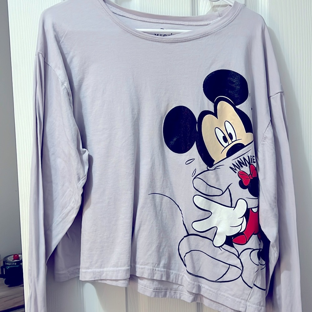 Disney Mickey and Minnie Crop Shirt
